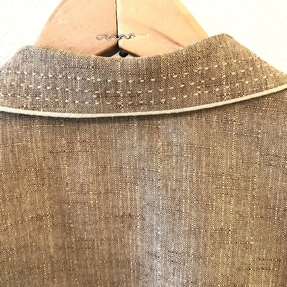 Sag Harbor Light Brown Blazer: Vintage 70s Lightweight Tan Jacket, Size 10P - Picture 9 of 10